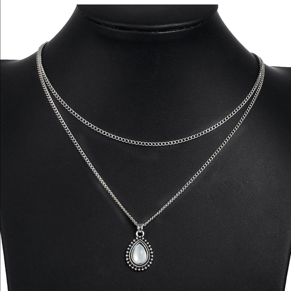 Moonstone Beautiful Layered Necklace - Picture 3 of 6